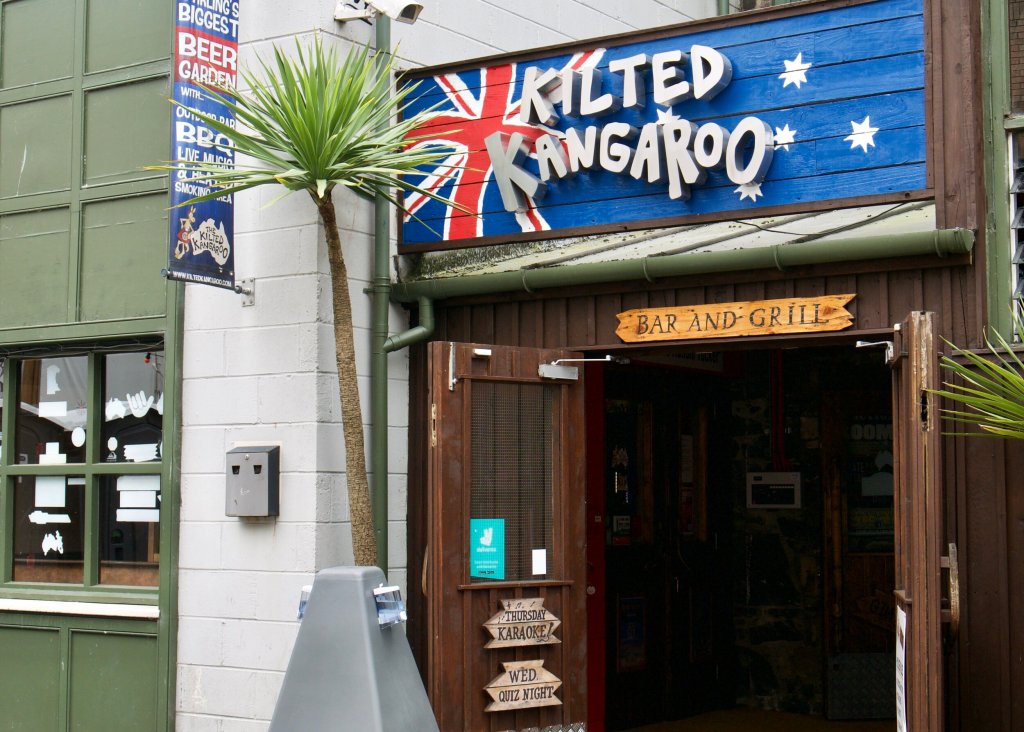 Kilted Kangaroo bar and grill, Stirling.