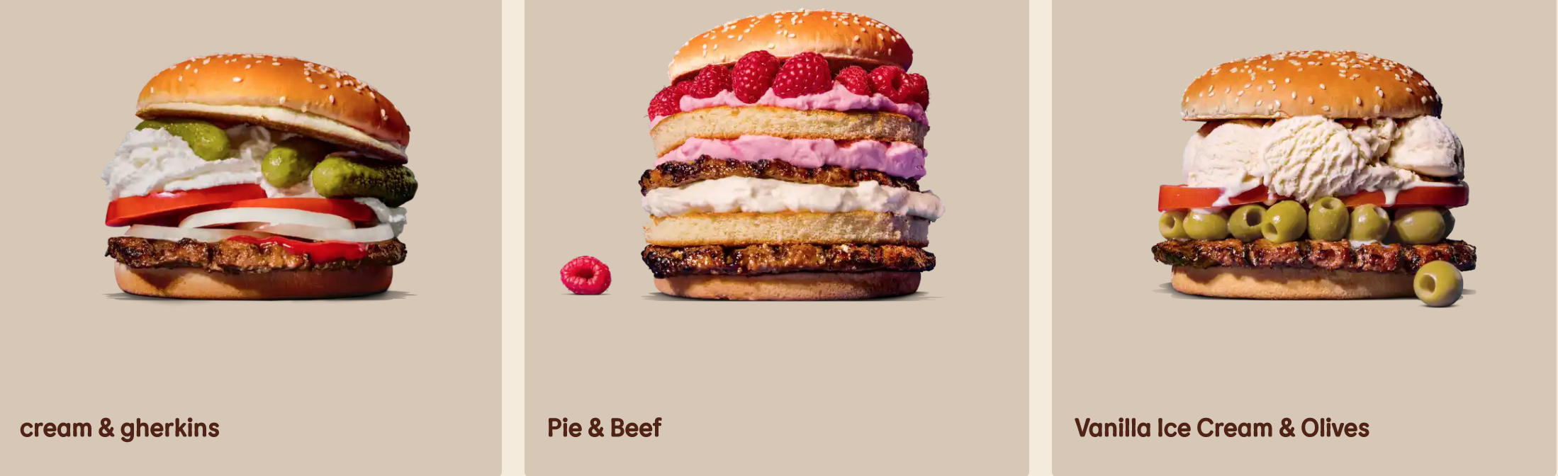 Burger King’s special burgers for Mother’s Day introducing the