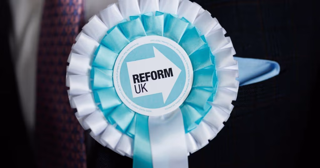 Blue Reform Logo Political Badge to enhance article
