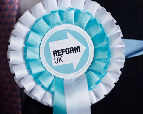 Blue Reform Logo Political Badge to enhance article